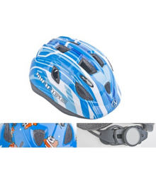 Шлем с сеточкой Mirage 125Blu INMOLD детский/подр. 11отв. синие-белый 48-54см (10) AUTHOR