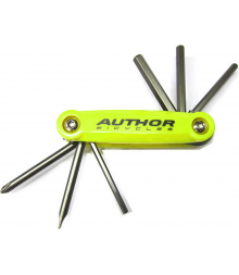Набор 8-10000038 унив. ToolBox 6 складн. шестигр., +/- отвертки Сr-Va желтый (10) AUTHOR