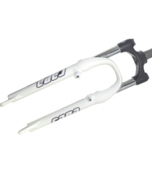 Вилка амморт.  алюм.-сталь 20"х28,6 пруж.-эласт. регул. V-Brake белая RST CAPA Т